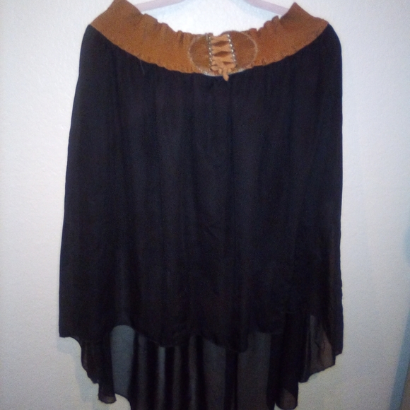 Black shear high low skirt - Picture 1 of 2
